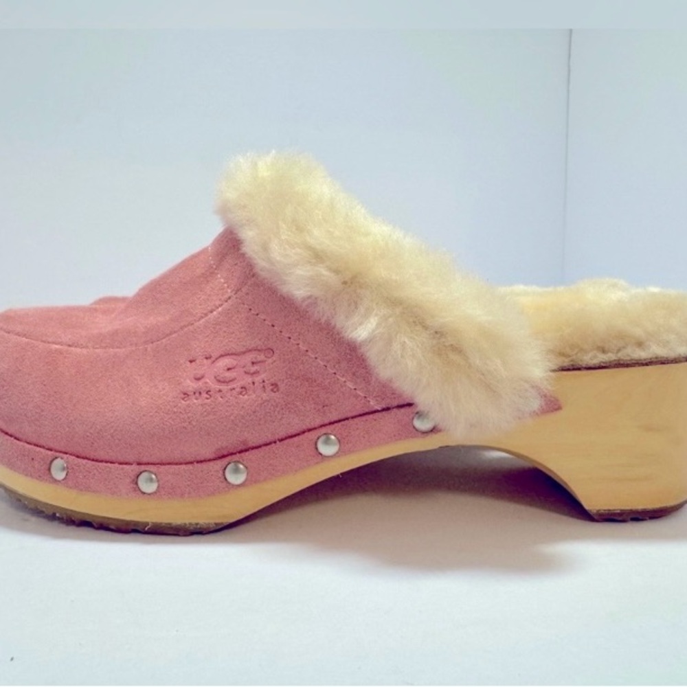 UGG Pink and Cream Mules